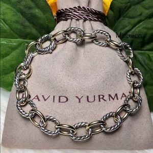 ❤️David Yurman Medium Oval Link Bracelet with 18K